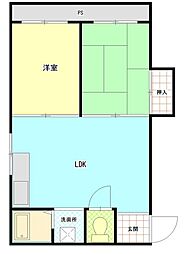 ウエストコーポ平岡 2LDKの間取図画像