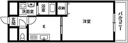 アンプルールクラージュノスタルジー 1Kの間取図画像