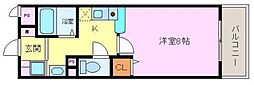 ヨーク北条 1Kの間取図画像