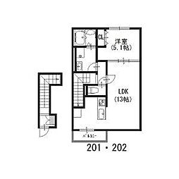 DuraCasaいしばし1 1LDKの間取図画像