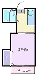 サンハイツ 1Kの間取図画像