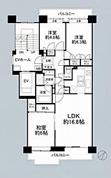 パークシティ本牧E棟 3LDKの間取図画像