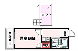 ハイツすわ坂上 1Kの間取図画像