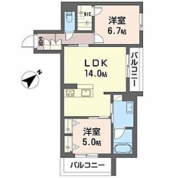 間取図画像 2LDK