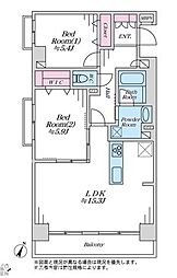 レクセル新子安 2LDKの間取図画像