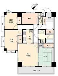 間取図画像 3SLDK