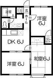 ファミーユあざみ野2 3DKの間取図画像