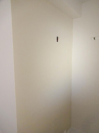 玄関壁一面に珪...