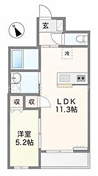 サンシャイン湘南 1LDKの間取図画像