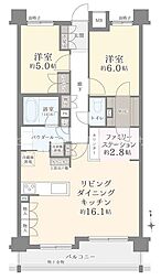 グランノエル横濱いずみ中央 2LDKの間取図画像