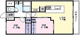 メゾンあおき  ｜ 滋賀県彦根市高宮町（賃貸マンション2LDK・1階・58.32㎡） その2