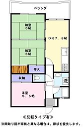 ラフェスタ彦根1 7階3DKの間取り