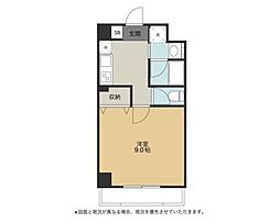 マンション彦根駅西 4階1Kの間取り