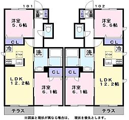 シャーメゾンリバティ 2LDKの間取図画像