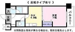 エンゼルプラザ彦根ベルロード 1DKの間取図画像
