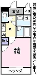 NaSu26 1Kの間取図画像