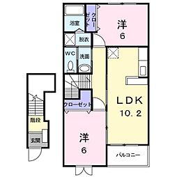 セレーノカーサ 2LDKの間取図画像