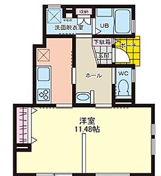 Lapin garden 1Kの間取図画像