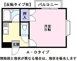 ウインズ壱番館 1Kの間取図画像