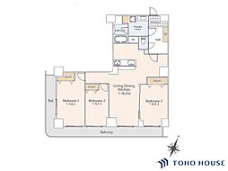 ノースピア上落合2号棟 3LDKの間取図画像