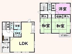 JR外房線 新茂原駅 10.5kmの賃貸一戸建て 3LDKの間取り