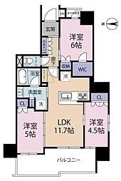 パレステージ本川越 3LDKの間取図画像