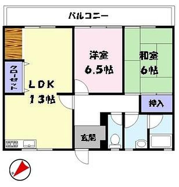 ラフェスタ河崎 302｜鳥取県米子市河崎(賃貸マンション2LDK・3階・60.72㎡)の写真 その2