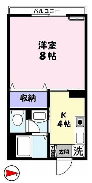 フロール1 203｜鳥取県境港市日ノ出町(賃貸マンション1K・2階・28.23㎡)の写真 その2