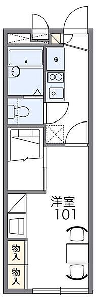 レオパレスマハナ　ワレア 104｜鳥取県米子市目久美町(賃貸アパート1K・1階・22.35㎡)の写真 その2