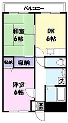 エコーマンション 2DKの間取図画像