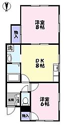 マチルド 2LDKの間取図画像
