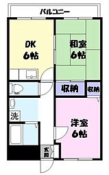 エコーマンション 2DKの間取図画像