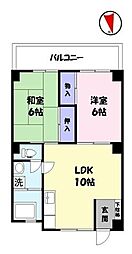 ラフェスタ祇園 2LDKの間取図画像