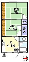 シティハイムホワイトリバー 2Kの間取図画像
