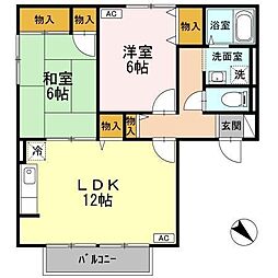 プリムローズ3A 2LDKの間取図画像