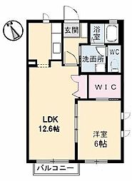 パルモ 1LDKの間取図画像