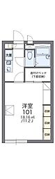 レオパレスソレイユ富益 1Kの間取図画像
