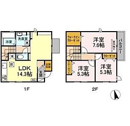 セジュールウィット目久美 3LDKの間取図画像