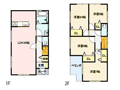 間取り:収納豊富で便利な間取り 間取り:収納豊富で便利な間取り
