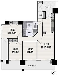 グランスイート水無瀬 3LDKの間取図画像