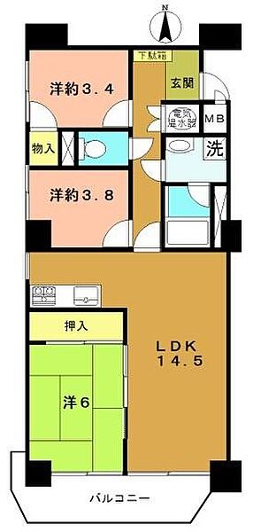 間取りを拡大表示