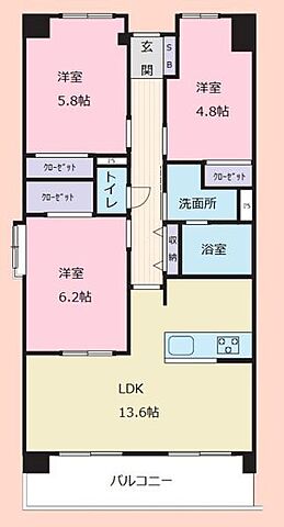 間取り 藤和ハイタウン八千代台 3階/-