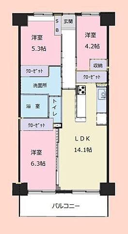 間取り エクセル津田沼 9階/-