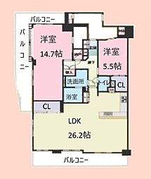 間取図画像 2LDK