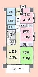 ワイズユウラク幕張パテラ 3LDKの間取図画像