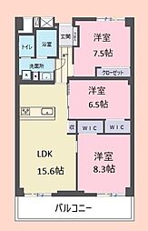 ふなばしハイツ 3LDKの間取図画像