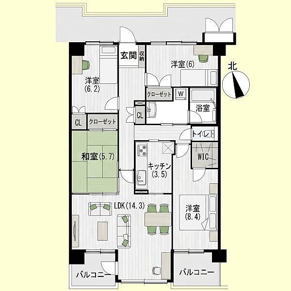 間取りを拡大表示