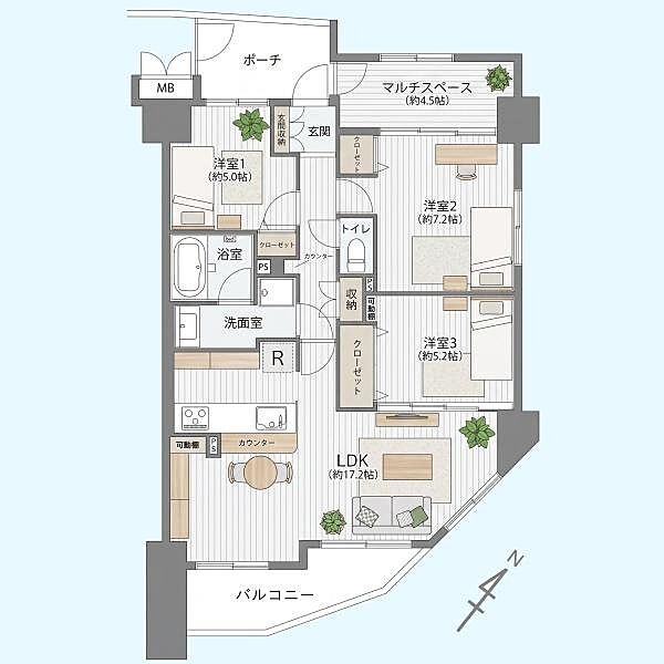 間取りを拡大表示