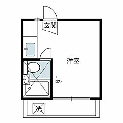 ベルビュー磯子 ワンルームの間取図画像