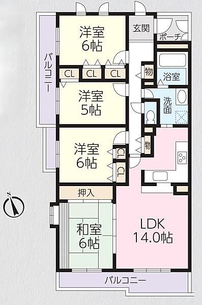 間取りを拡大表示